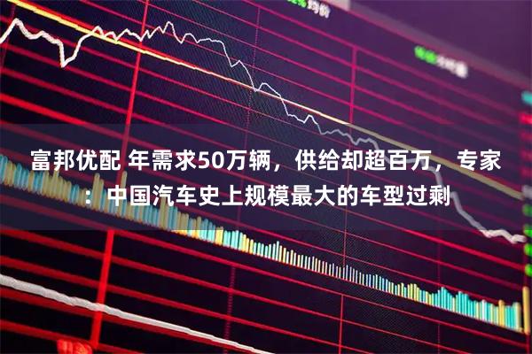 富邦优配 年需求50万辆，供给却超百万，专家：中国汽车史上规模最大的车型过剩