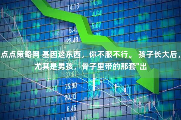 点点策略网 基因这东西,你不服不行。 孩子长大后,尤其是男孩,骨子里带的那套"出