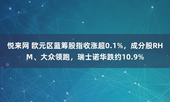 悦来网 欧元区蓝筹股指收涨超0.1%，成分股RHM、大众领跑，瑞士诺华跌约10.9%